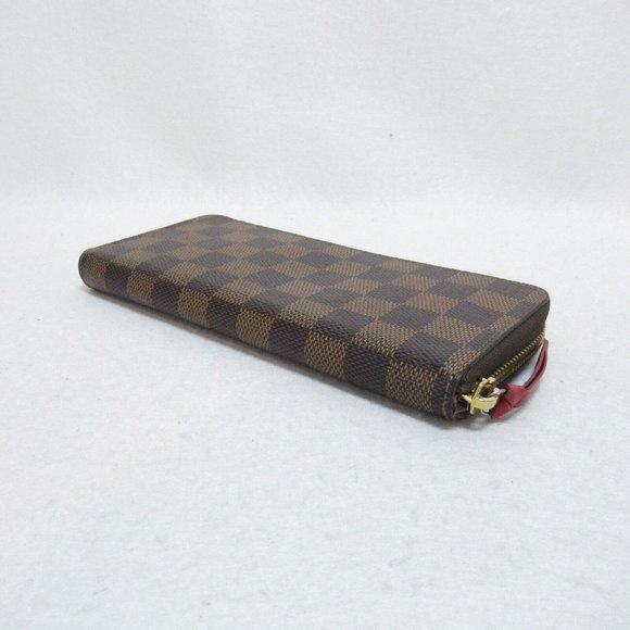 LOUIS VUITTON Portefeuille Clemence Long Wallet Damier Ebene Cerise Used - Picture 4 of 10
